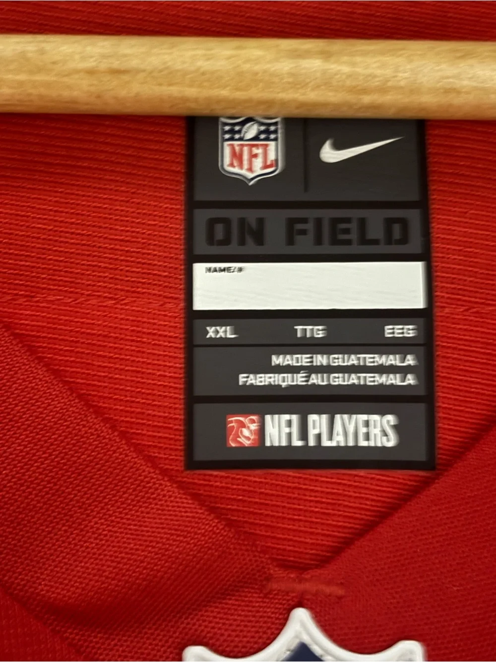 Nike Red Football Jersey with White and Blue Accents #11